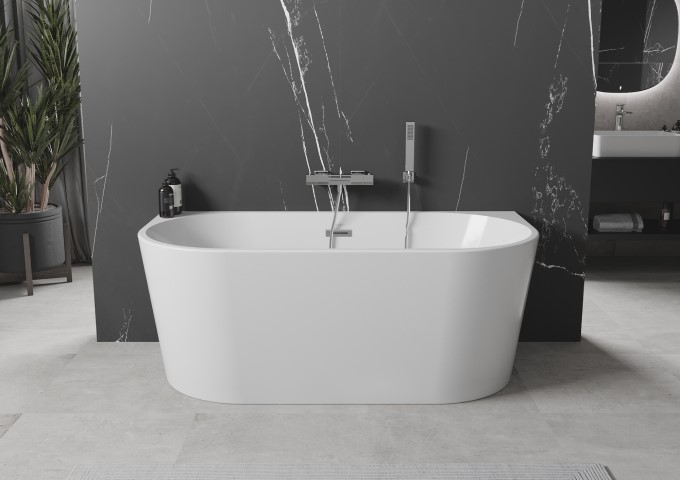 Laisvai stovinti sieninė vonia 170x80 cm